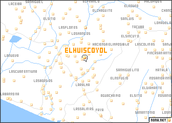 map of El Huiscoyol