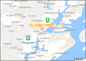 map of Elizabethport