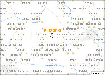 map of Eliżanki