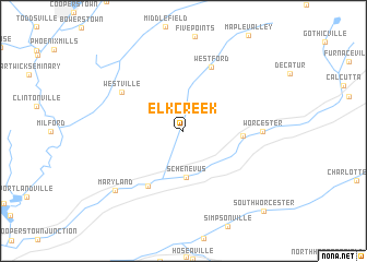 map of Elk Creek
