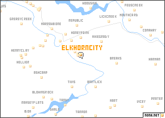 map of Elkhorn City