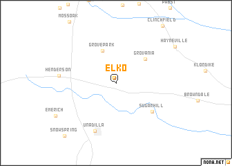 map of Elko
