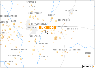 map of Elk Ridge