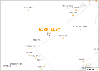 map of Elk Valley