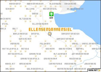 map of Ellenserdammersiel