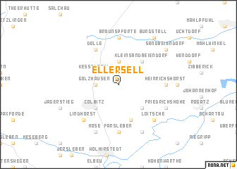 map of Ellersell