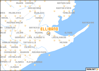 map of El Líbano