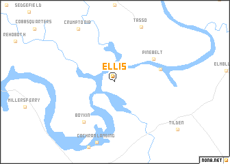 map of Ellis