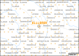 map of El Llanón