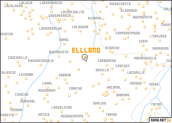 map of El Llano