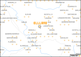 map of El Llano