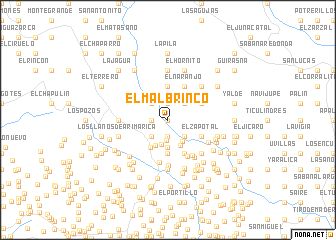 map of El Mal Brinco