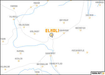 map of Elmalı