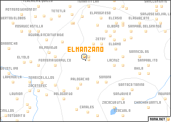 map of El Manzano