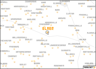 map of Elmer