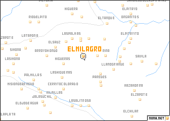 map of El Milagro
