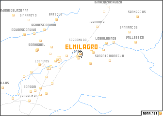 map of El Milagro