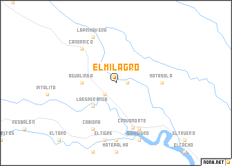 map of El Milagro