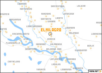 map of El Milagro