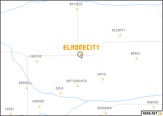 map of Elmore City