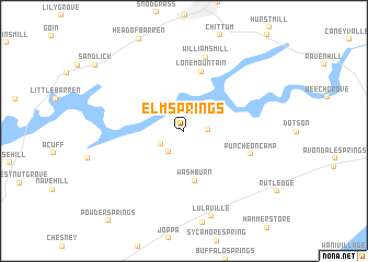 map of Elm Springs