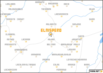 map of El Níspero