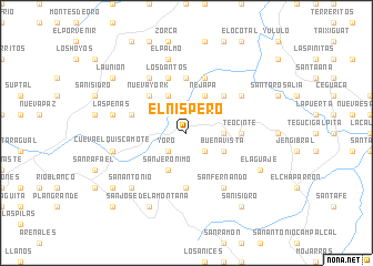 map of El Níspero