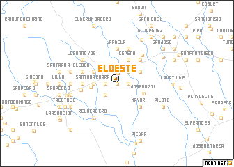 map of El Oeste