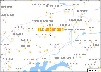 map of El Ojo de Agua