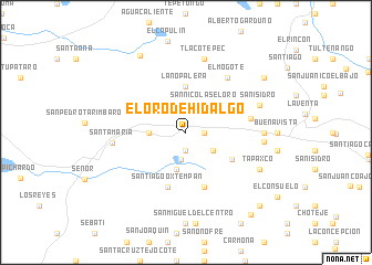 map of El Oro de Hidalgo