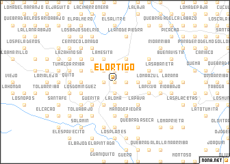 map of El Ortigo