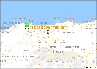 map of El Palmar de Cariaco