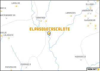 map of El Paso de Cascalote