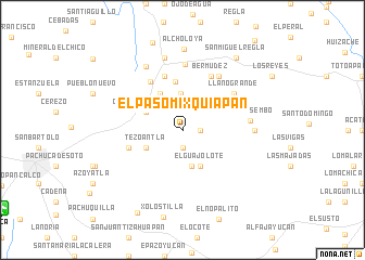 map of El Paso Mixquiapán