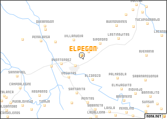 map of El Pegón