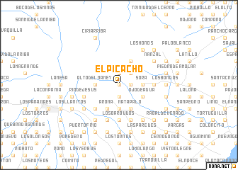 map of El Picacho