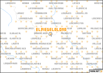 map of El Pie de la Loma