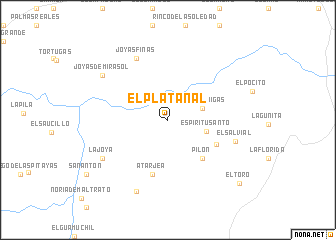 map of El Platanal