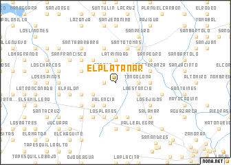 map of El Platanar