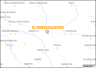 map of El Pobo de Dueñas