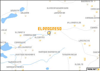 map of El Progreso