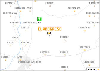 map of El Progreso