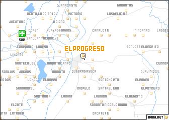 map of El Progreso