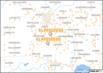 map of El Progreso