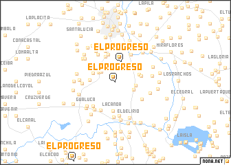 map of El Progreso