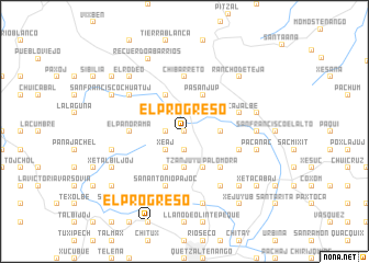 map of El Progreso