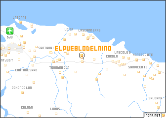 map of El Pueblo del Nino