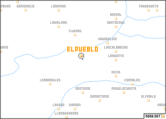 map of El Pueblo