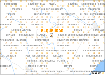 map of El Quemado