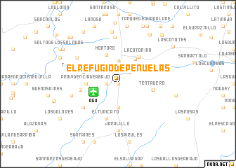 map of El Refugio de Peñuelas